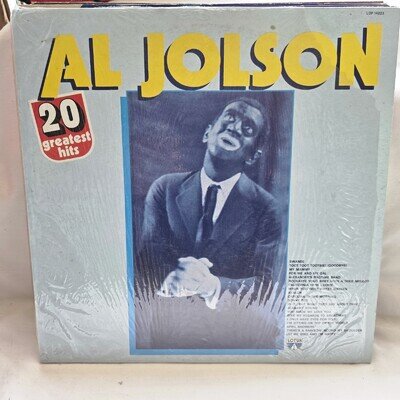 Al Jolson 20 Greatest Hits 12" Black Vinyl LP 33RPM Lotus LOP 14002