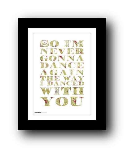 ❤ GEORGE MICHAEL ❤ Careless Wisper song lyrics poster art limited edition wham 5