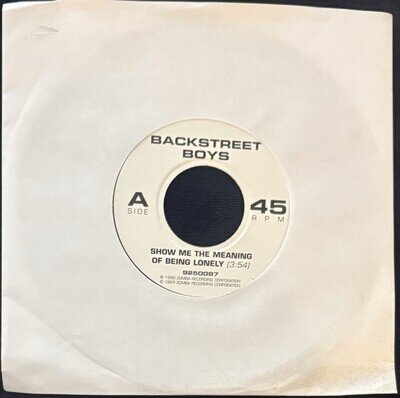 Backstreet Boys Show Me The Meaning Of Been Lonely Rare 7” Jukebox Vinyl 1999 EX