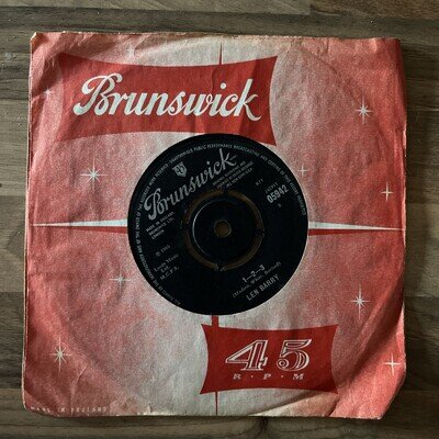 Len Barry - 1 2 3 / Bullseye. Uk 7” Single 1965. Brunswick 05942