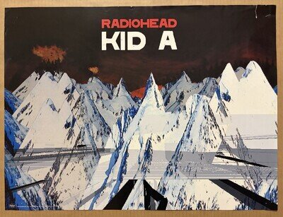 RADIOHEAD Rare VINTAGE Limited 2000 PROMO POSTER For Kid A CD USA 24x18