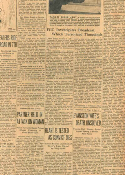 Martian Attack Radio Broadcast . Orson Wells . H.G.Wells October 31 1938 B50