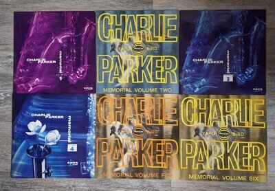 CHARLIE PARKER Memorial Vol 1 - 6 EROS REALM SAVOY MONO 6 x LP LOT COLLECTION