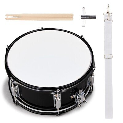 12 x 5.5"Professional Metal Marching Snare Drum Kit with Sticks Strap Wrench