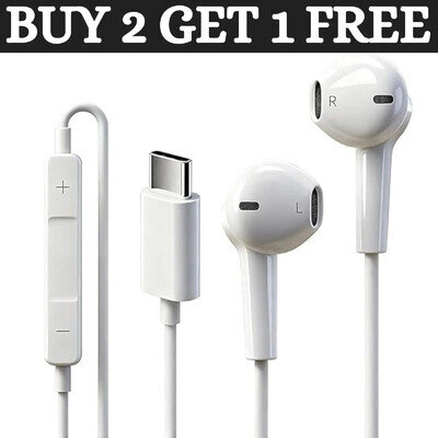 Type C Earphone wired Samsung Galaxy S23 S22 Ultra S21 USB C Headphones Earbuds