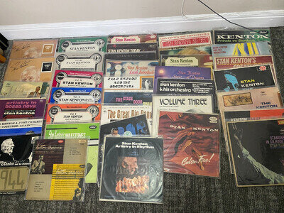 HUGE 36 x JAZZ ALBUM LOT STAN KENTON AND HIS ORCHESTRA COLLECTION RARE VGC