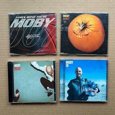 MOBY - 2 X CD albums - play (1999) + 18 (2002) + single's - honey + James Bond