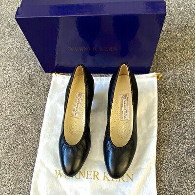 Werner Kern Women's Dance Shoes Laura-40 Black Nappa Leather Med Heel UK 4 EU 40