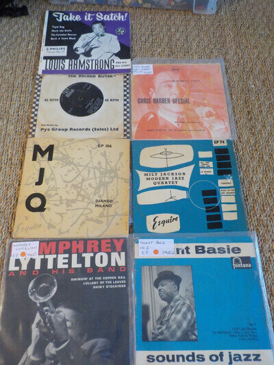 JAZZ BANDS VINYL EP & SINGLES CHRIS BARBER,LOUIS ARMSTRONG, COUNT BASIE
