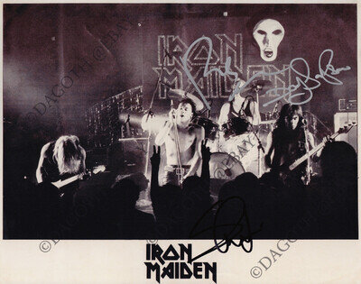 IRON MAIDEN 8x10 Photo PAUL DIANNO Steve Harris Doug Soundhouse Autograph SIGNED