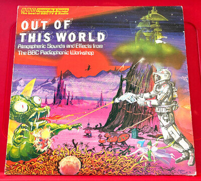 BBC Radiophonic Workshop Out Of This World Sound Effects LP 80s Trans Red VINYL