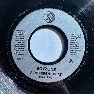 Boyzone – A Different Beat 7" Single Record 1996 PolyGram Pop 45 RPM