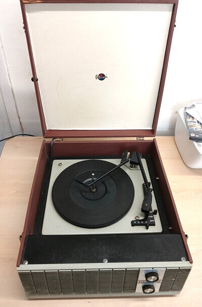Vintage Marconiphone portable autochange record player 60/70s. Fully Working