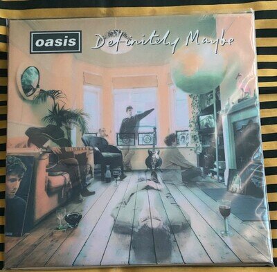 OASIS DEFINITELY MAYBE 2xLP YELLOW BLUE WHITE VINYL 2024 UK LIMITED #3516/15000
