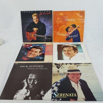 53 Male Artist LPs Job Lot Vinyl Records G to VG+