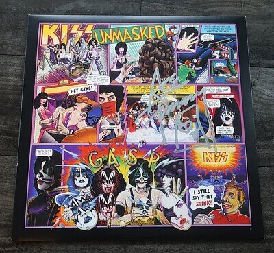 Ace Frehley SIGNED Unmasked Vinyl LP in Silver Album KISS AUTOGRAPH 2014