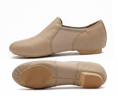 SLIP ON JAZZ Dance SHOES LEATHER RUBBER SPLIT SOLE BALLET LEOTARD SOLE UNISEX