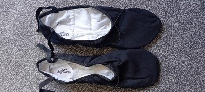 Two Pairs Mens Ballet Shoes New Size 12(adult) One Black And One White