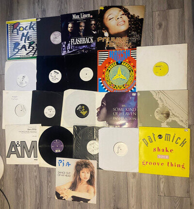 JOB LOT 20x 12" Vinyl Records Bundle - 80s/90s Club House, Hip-House, Pop Dance