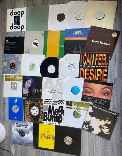 JOB LOT 28x 12" Vinyl Records Bundle - 90s/00s Club House, Euro-Dance, Garage DJ