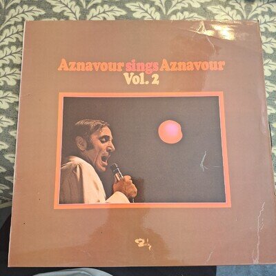 CHARLES AZNAVOUR "AZNAVOUR SINGS AZNAVOUR VOL 2" VINYL LP 1971 VG+