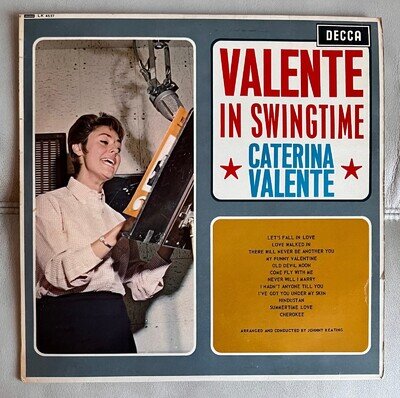 Caterina Valente - Valente In Swingtime Vinyl LP Decca LK4537 EX / EX