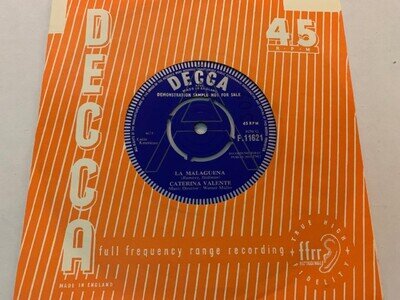 CATERINA VALENTE La Malaguena / Together 1963 UK Decca DEMO F11621 NEAR MINT