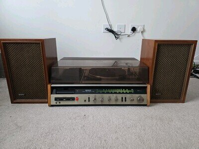 Sony HP-239A Vintage Stereo Music System w/Original Speakers, Manuals & Sony Mic