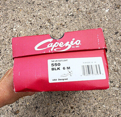 Capezio 550 Tap Jr Footlight Girls Tap Dance Shoes Black US Size 6