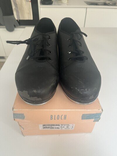 BLOCH Student Jazz Tap Shoes Adult Unisex Black SF3710L UK Size 9 WORN