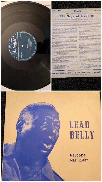 Lead Belly – The Saga of Leadbelly• 1958 UK 1st MONO Press • RARE Folk Blues LP