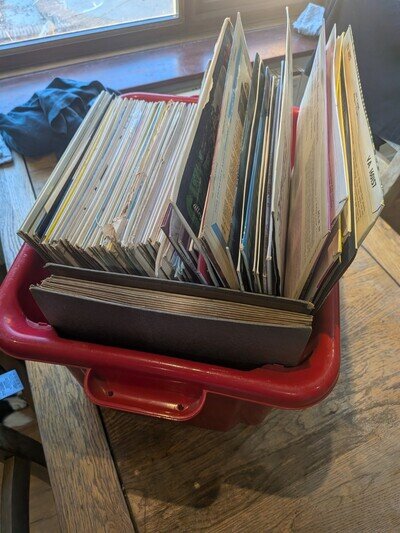 200 roughly × JOB LOT RECORDS BUNDLE VINYL LP 12 Inch - Random Lot 50s onward