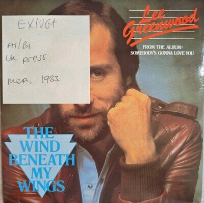 Lee Greenwood The Wind Beneath My Wings Vinyl Record EX/VG+ MCA877 1983