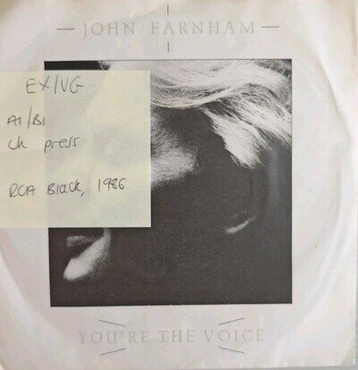 John Farnham You're The Voice Vinyl Record EX/VG PB41093 1986