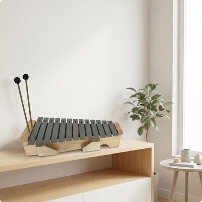 13 Tone Xylophone Felt Headed Mallets Aluminum Bar Xylophone Music