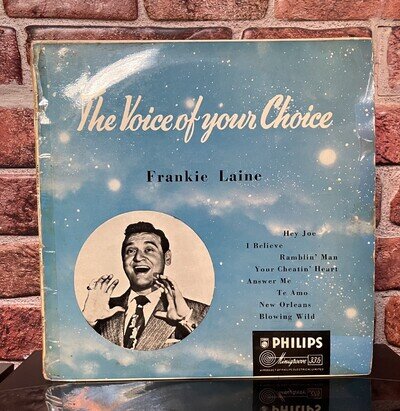 Vintage Frankie Laine Voice Of Your Choice 10” Mono LP Philips BBR8014 VG Tested