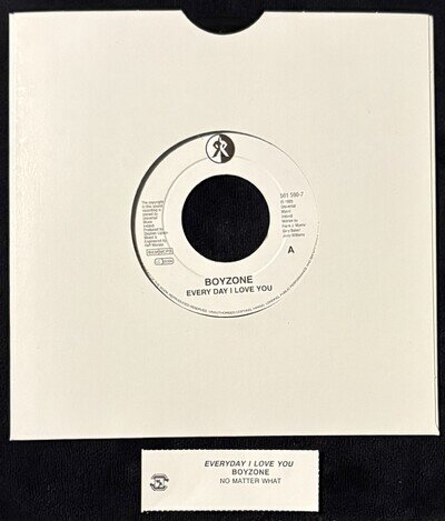 Boyzone - Every Day I Love You 7” Jukebox Vinyl 1999 White Label EX Condition