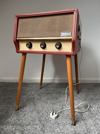Dansette Conquest Vintage 1960s Record Player Original Working - Red