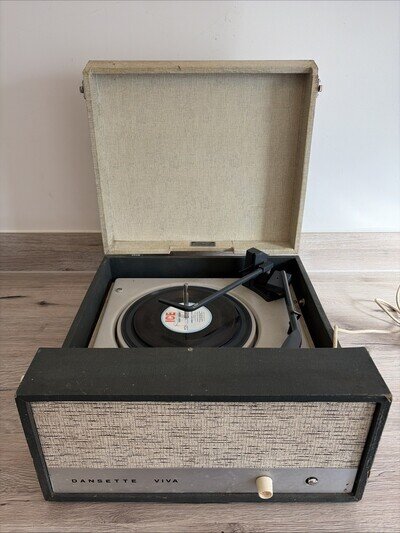Vintage 1960s Dansette Viva Portable Record Player WORKING