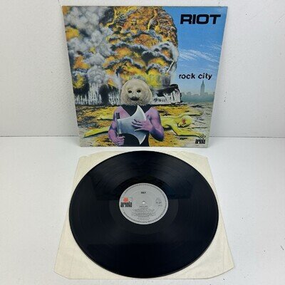 Riot Rock City Vinyl LP Record VG+/VG+ 1978 Ariola A1 B1 Rock Album ARL 5007