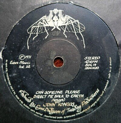 John Kongos – Tokoloshe Man - 1971 Vinyl 7" Single - Fly Records BUG 14