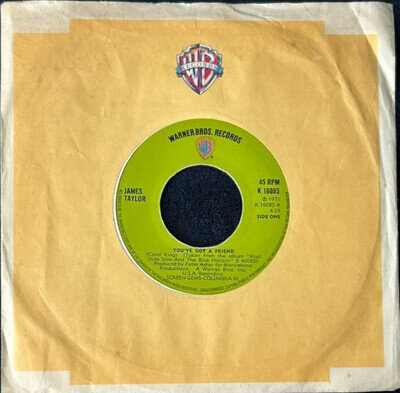 JAMES TAYLOR 'YOU'VE GOT A FRIEND' 7'' SINGLE WARNER BROS. RECORDS K16085 1971