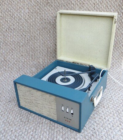 SUPERB 1964 CIVIC 999 VINTAGE RECORD PLAYER - FULLY SERVICED & WORKING