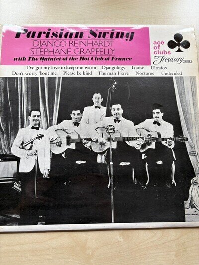 Django Reinhardt & Stephane Grappelly Mono LP:Parisian Swing ACL1189 EX
