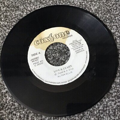 Alton Ellis 7” Vinyl Single Record Live & Learn Coxsone