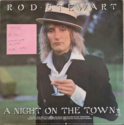 Rod Stewart A Night On The Town' Vinyl Record EX/VG RVLP1 1976