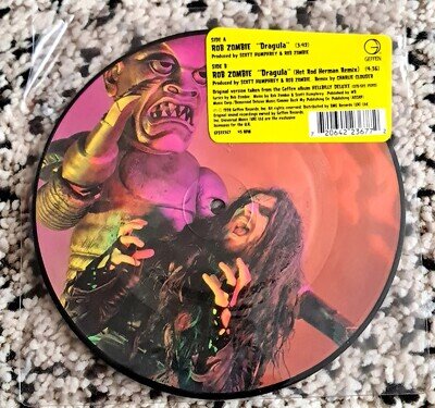 Rob Zombie Dragula Double Sided Picture Disc Vinyl 7" Hillbilly Deluxe. Unplayed