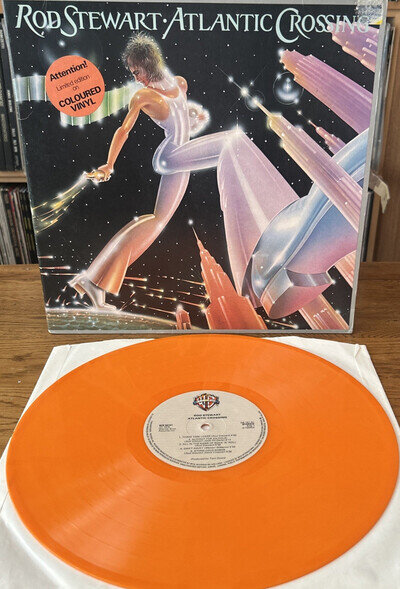 ROD STEWART - ATLANTIC CROSSING - ORANGE VINYL LP - 56151 - EX CONDITION. NL