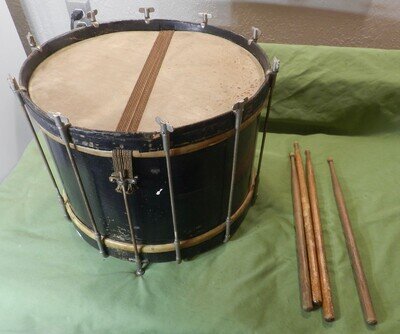Antique YORK wood marching band snare drum from estate Black Snare Drum Drummer