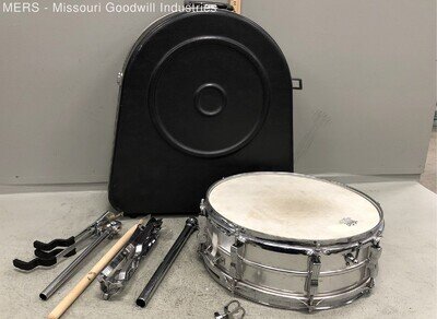 Ludwig Supraphonic 14x5 Snare Drum 1966 Keystone Badge 363393 with Case Stand